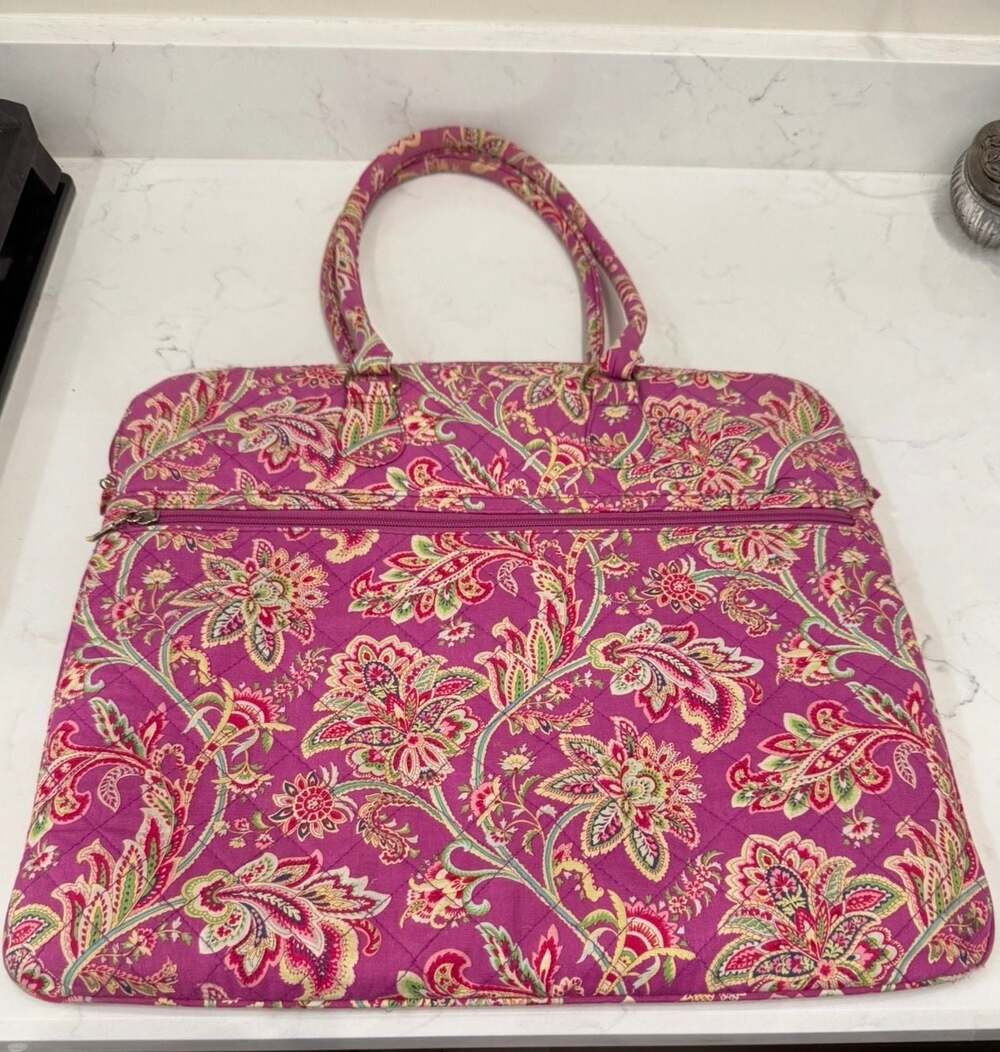 Petal Pink Retired Pattern Quilted Laptop Computer Case